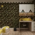 Camouflage Tapete Grün