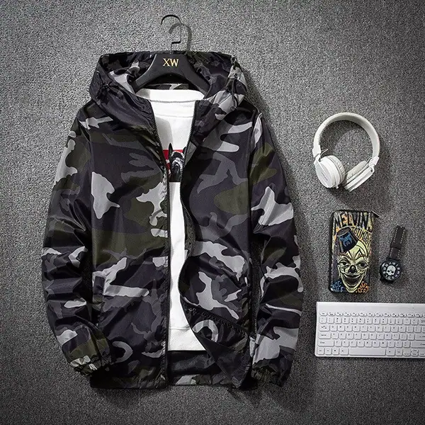 Dark Green Camo Jacket