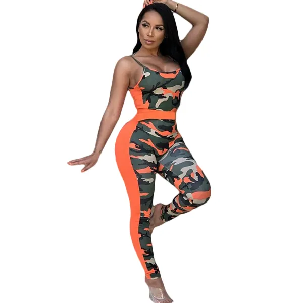 Orange Camo Jumpsuit