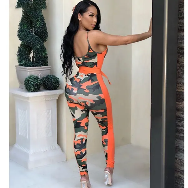 Orange Camo Jumpsuit
