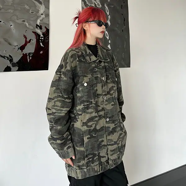 Oversized Camo Jacket Womens
