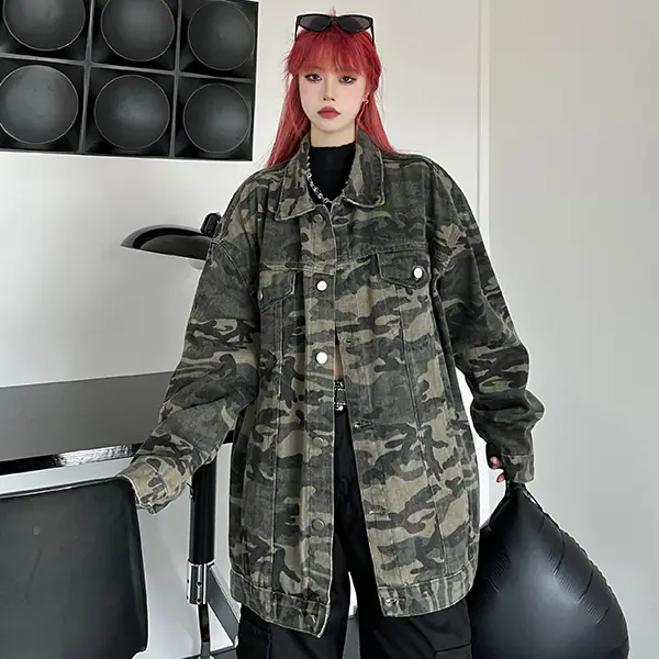 Oversized Camo Jacket Womens