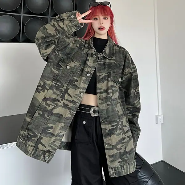 Oversized Camo Jacket Womens