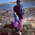 Pink Camouflage Hose Herren