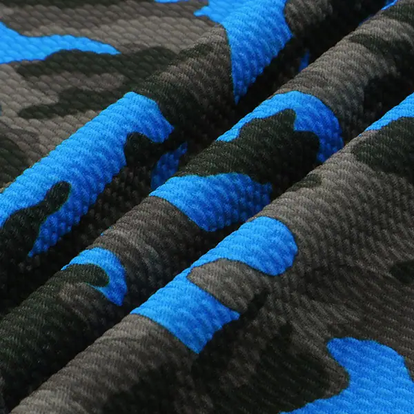 blue camouflage fabric
