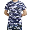 blue camouflage top