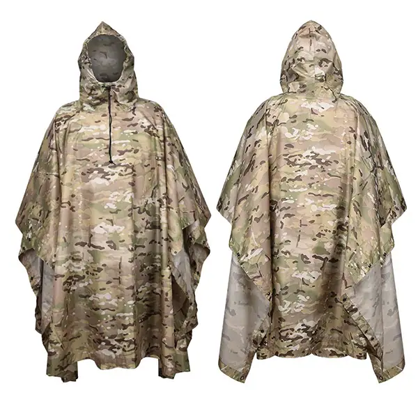 multicamo rain poncho
