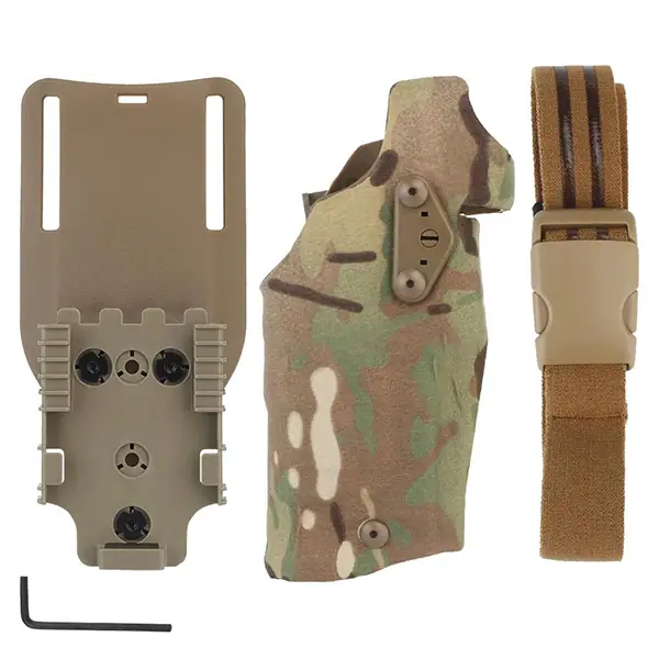 multicamo drop leg holster