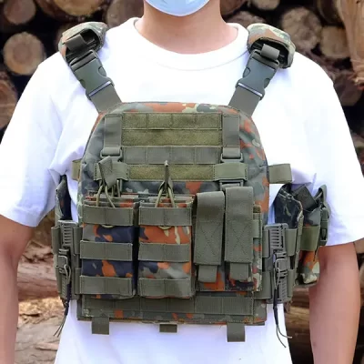 airsoft plattenträger flecktarn