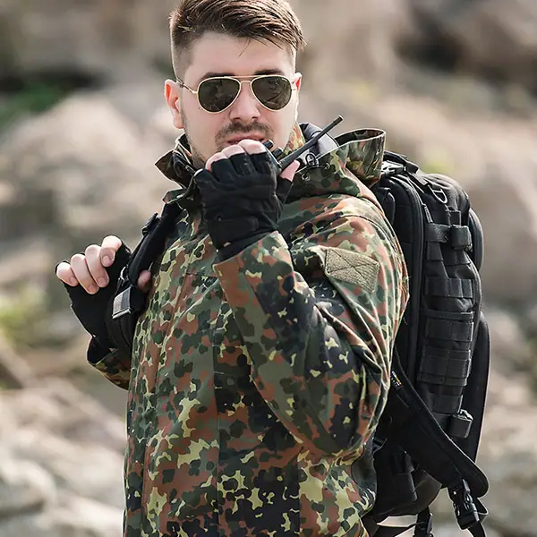 nässeschutzjacke flecktarn